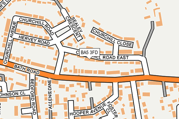 BA5 3FD map - OS OpenMap – Local (Ordnance Survey)