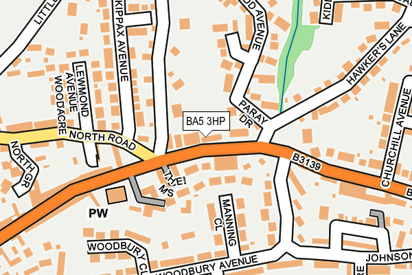 BA5 3HP map - OS OpenMap – Local (Ordnance Survey)