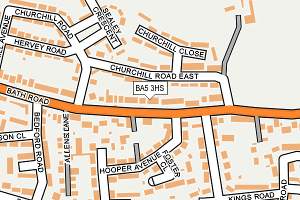 BA5 3HS map - OS OpenMap – Local (Ordnance Survey)