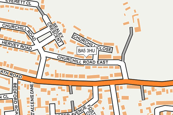 BA5 3HU map - OS OpenMap – Local (Ordnance Survey)