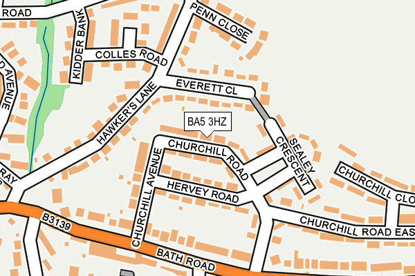 BA5 3HZ map - OS OpenMap – Local (Ordnance Survey)