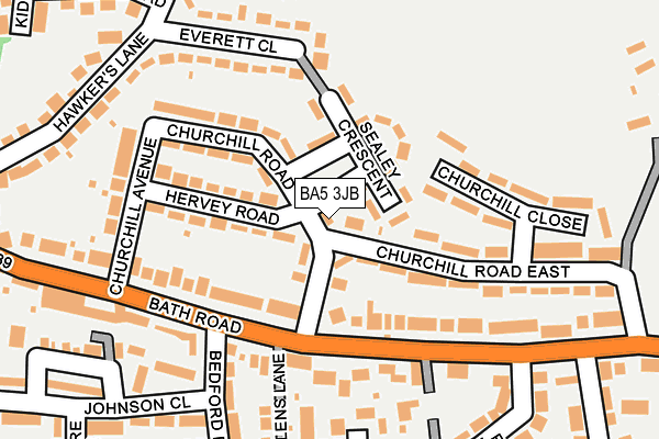 BA5 3JB map - OS OpenMap – Local (Ordnance Survey)