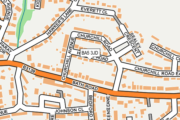 BA5 3JD map - OS OpenMap – Local (Ordnance Survey)