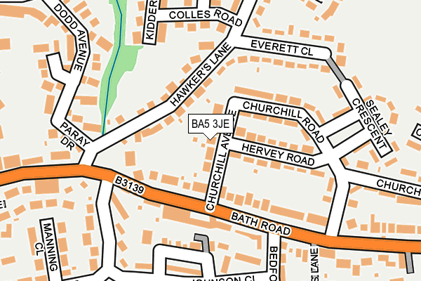 BA5 3JE map - OS OpenMap – Local (Ordnance Survey)