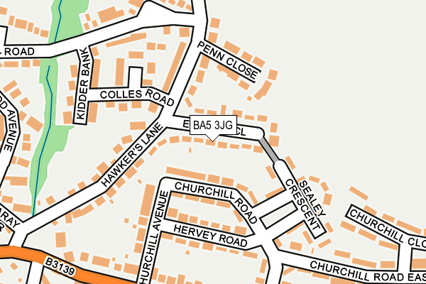 BA5 3JG map - OS OpenMap – Local (Ordnance Survey)