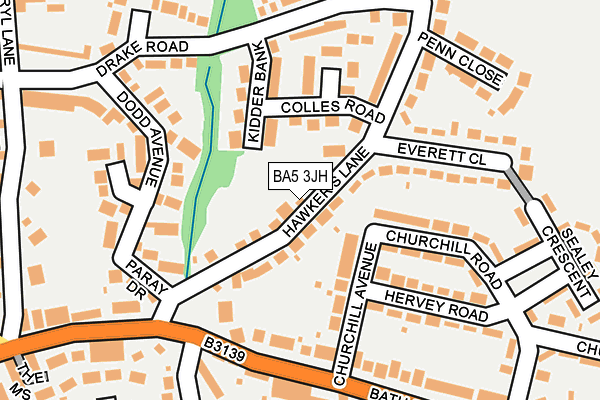 BA5 3JH map - OS OpenMap – Local (Ordnance Survey)