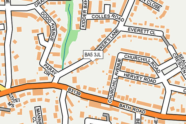 BA5 3JL map - OS OpenMap – Local (Ordnance Survey)