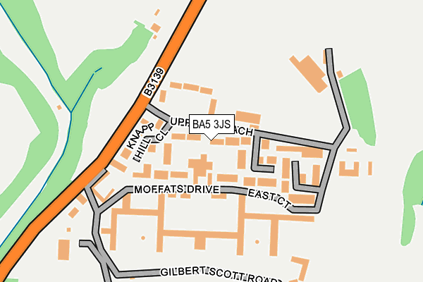 BA5 3JS map - OS OpenMap – Local (Ordnance Survey)