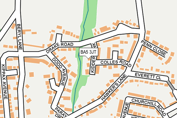 BA5 3JT map - OS OpenMap – Local (Ordnance Survey)