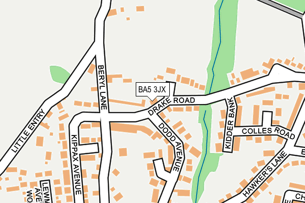 BA5 3JX map - OS OpenMap – Local (Ordnance Survey)