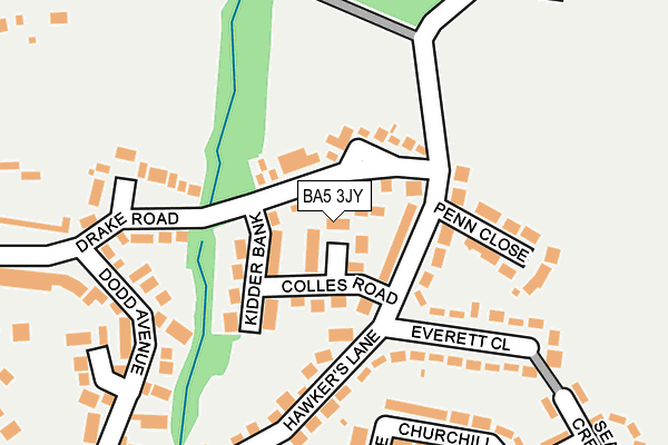 BA5 3JY map - OS OpenMap – Local (Ordnance Survey)