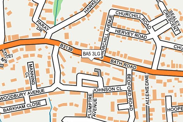 BA5 3LG map - OS OpenMap – Local (Ordnance Survey)