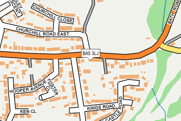 BA5 3LJ map - OS OpenMap – Local (Ordnance Survey)