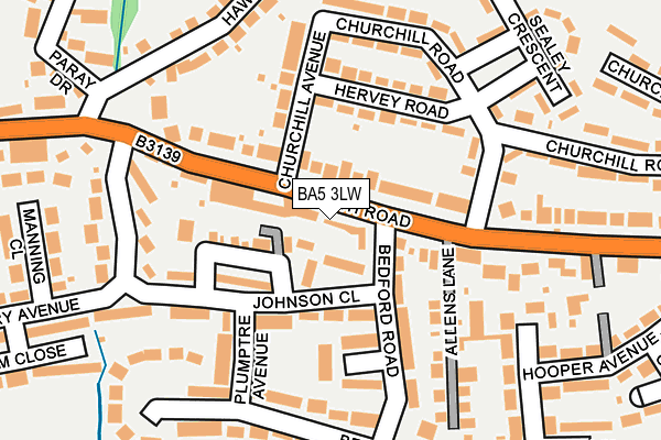BA5 3LW map - OS OpenMap – Local (Ordnance Survey)