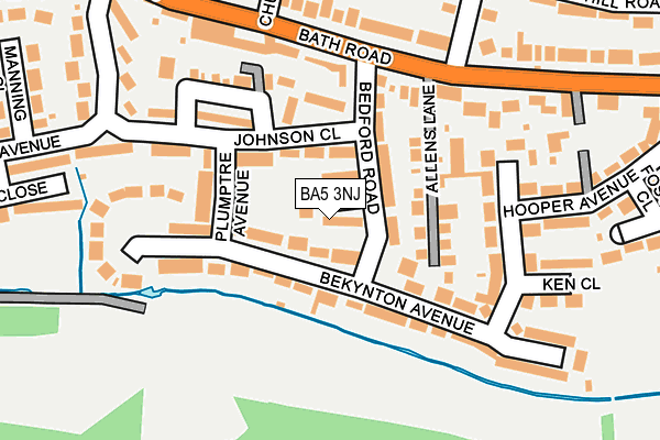 BA5 3NJ map - OS OpenMap – Local (Ordnance Survey)