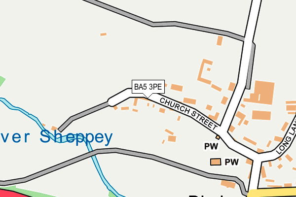 BA5 3PE map - OS OpenMap – Local (Ordnance Survey)