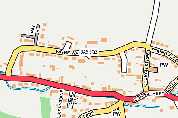 BA5 3QZ map - OS OpenMap – Local (Ordnance Survey)