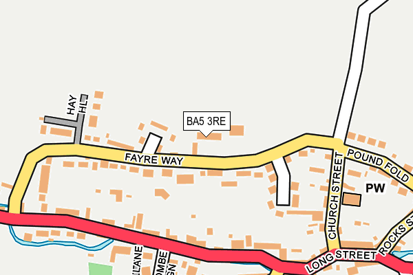 BA5 3RE map - OS OpenMap – Local (Ordnance Survey)