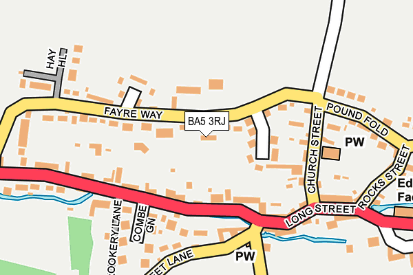 BA5 3RJ map - OS OpenMap – Local (Ordnance Survey)
