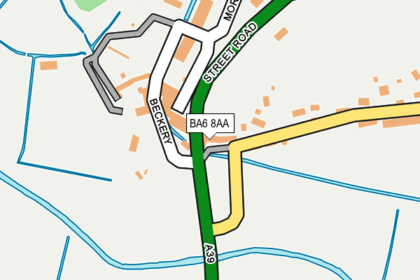 BA6 8AA map - OS OpenMap – Local (Ordnance Survey)