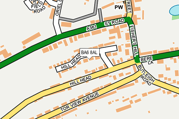 BA6 8AL map - OS OpenMap – Local (Ordnance Survey)