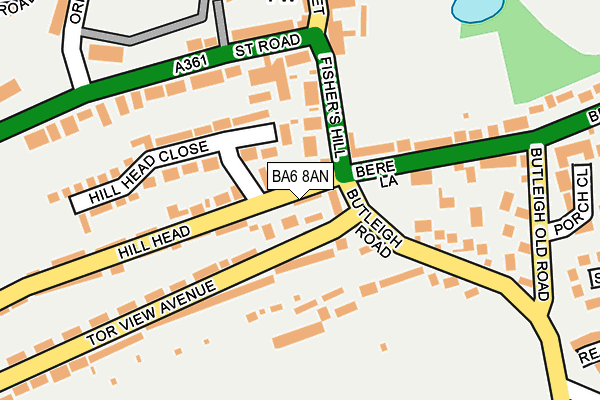BA6 8AN map - OS OpenMap – Local (Ordnance Survey)