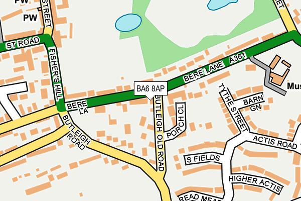 BA6 8AP map - OS OpenMap – Local (Ordnance Survey)