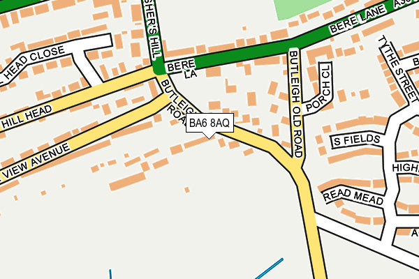 BA6 8AQ map - OS OpenMap – Local (Ordnance Survey)