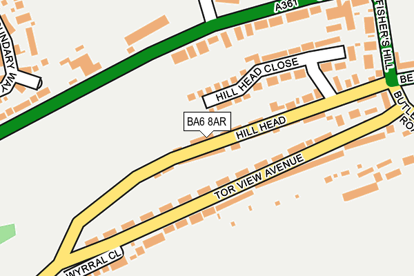 BA6 8AR map - OS OpenMap – Local (Ordnance Survey)