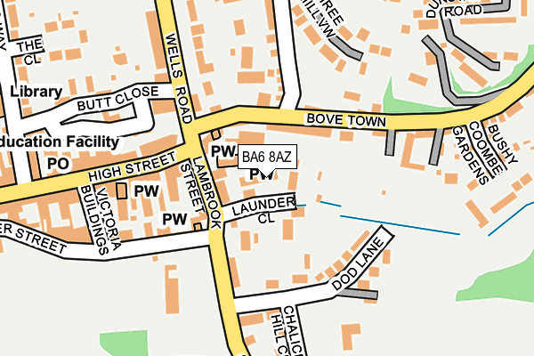 BA6 8AZ map - OS OpenMap – Local (Ordnance Survey)