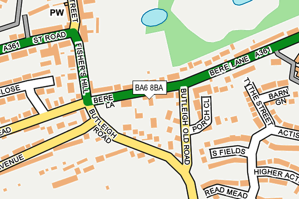 BA6 8BA map - OS OpenMap – Local (Ordnance Survey)