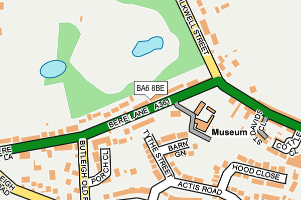 BA6 8BE map - OS OpenMap – Local (Ordnance Survey)