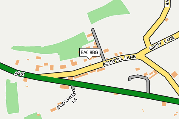 BA6 8BG map - OS OpenMap – Local (Ordnance Survey)