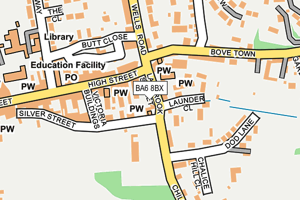 BA6 8BX map - OS OpenMap – Local (Ordnance Survey)