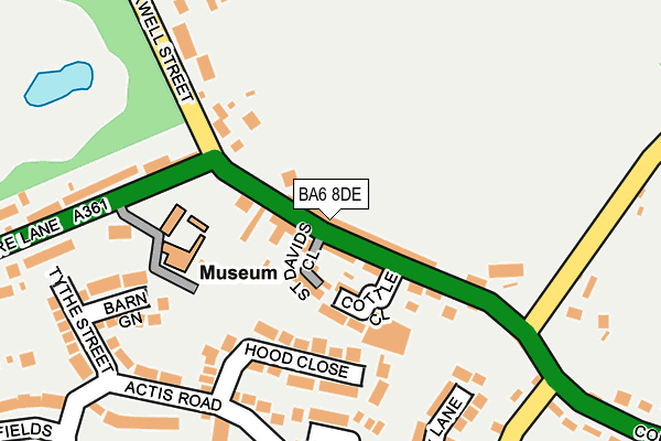 BA6 8DE map - OS OpenMap – Local (Ordnance Survey)