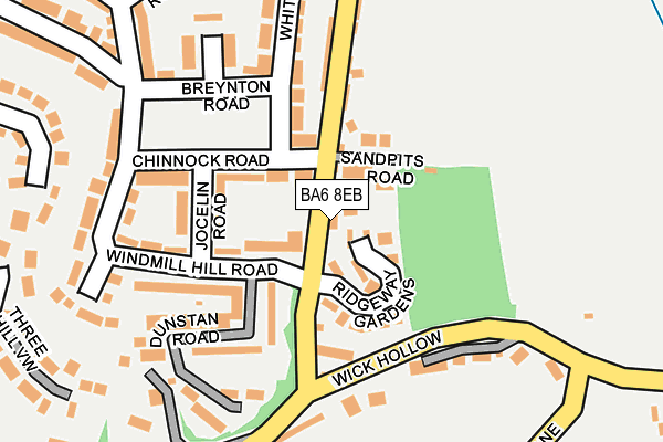 BA6 8EB map - OS OpenMap – Local (Ordnance Survey)