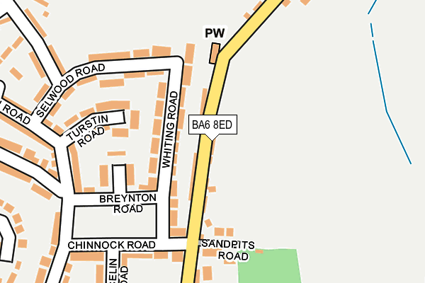 BA6 8ED map - OS OpenMap – Local (Ordnance Survey)