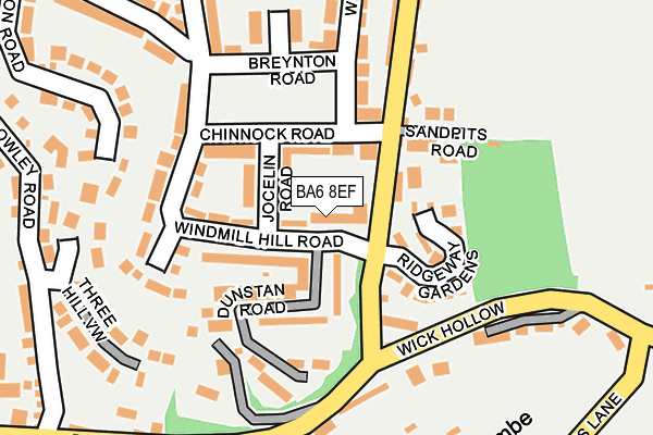 BA6 8EF map - OS OpenMap – Local (Ordnance Survey)