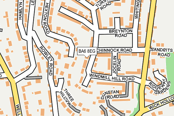 BA6 8EG map - OS OpenMap – Local (Ordnance Survey)