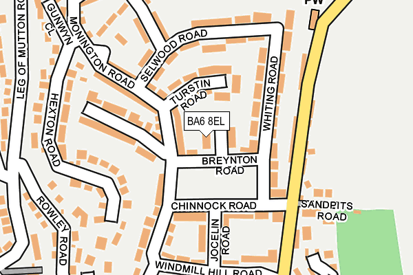 BA6 8EL map - OS OpenMap – Local (Ordnance Survey)