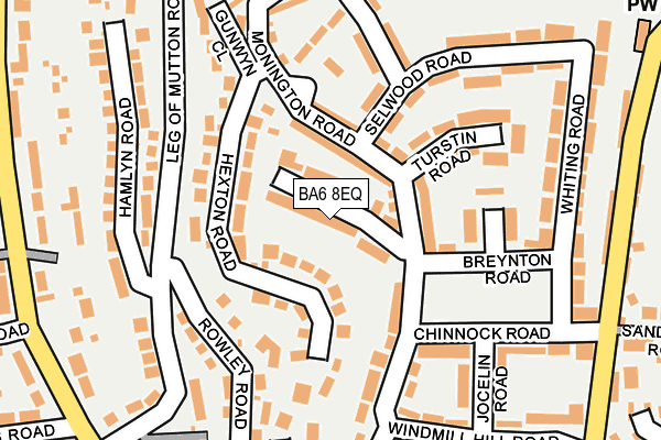 BA6 8EQ map - OS OpenMap – Local (Ordnance Survey)