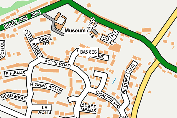 BA6 8ES map - OS OpenMap – Local (Ordnance Survey)