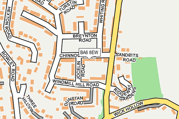 BA6 8EW map - OS OpenMap – Local (Ordnance Survey)