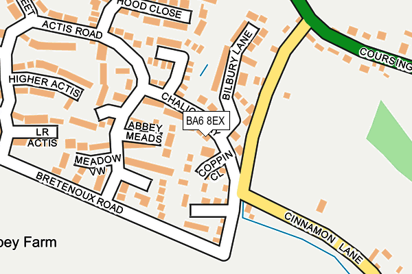 BA6 8EX map - OS OpenMap – Local (Ordnance Survey)