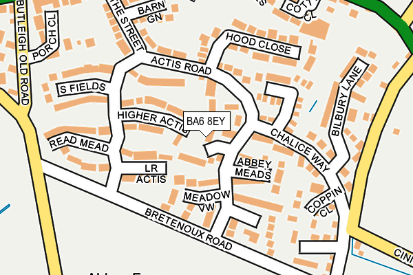 BA6 8EY map - OS OpenMap – Local (Ordnance Survey)