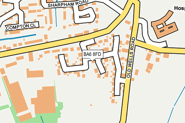 BA6 8FD map - OS OpenMap – Local (Ordnance Survey)