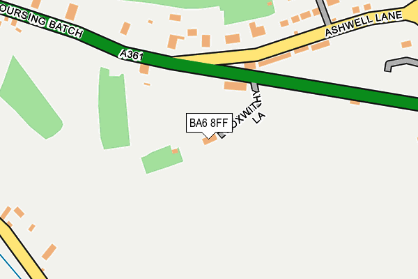 BA6 8FF map - OS OpenMap – Local (Ordnance Survey)