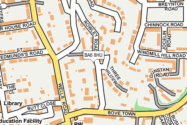 BA6 8HU map - OS OpenMap – Local (Ordnance Survey)