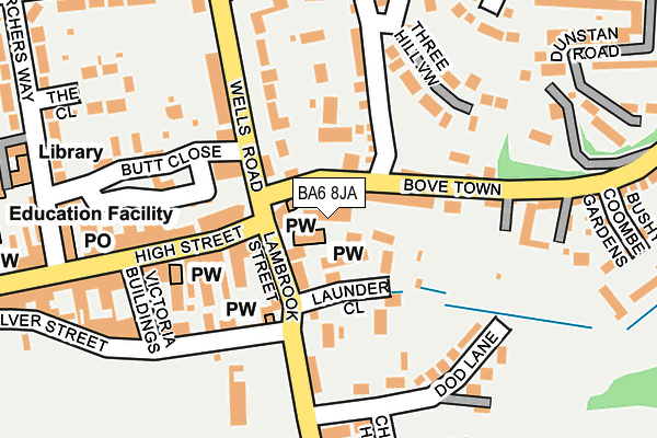 BA6 8JA map - OS OpenMap – Local (Ordnance Survey)