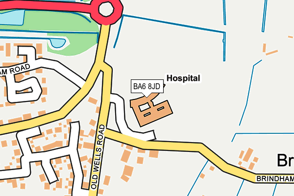BA6 8JD map - OS OpenMap – Local (Ordnance Survey)